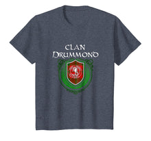 Load image into Gallery viewer, Drummond Surname Scottish Clan Tartan Crest Badge T-shirt
