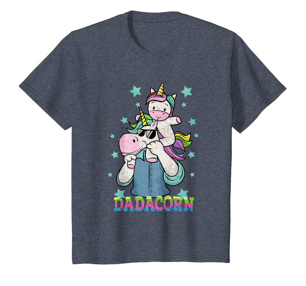 Dadacorn Unicorn Dad And Baby Fathers Day T-Shirt