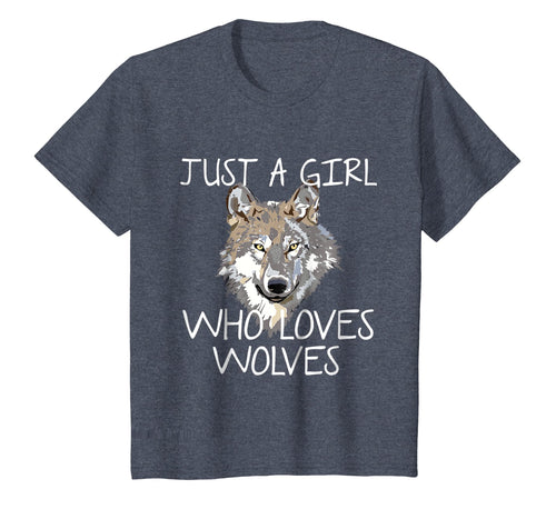 Just A Girl Who Loves Wolves Tshirt Cute Wolf Tee Shirt Gift
