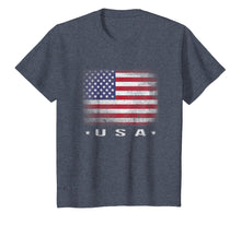 Load image into Gallery viewer, USA Flag T-shirt 4th July Fourth Red White Blue Star Stripes
