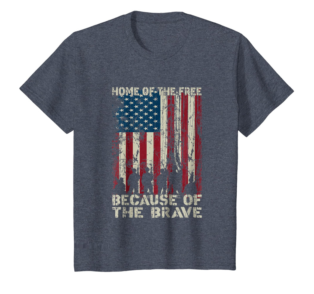 Home Of The Free Because Of The Brave American Flag T Shirt