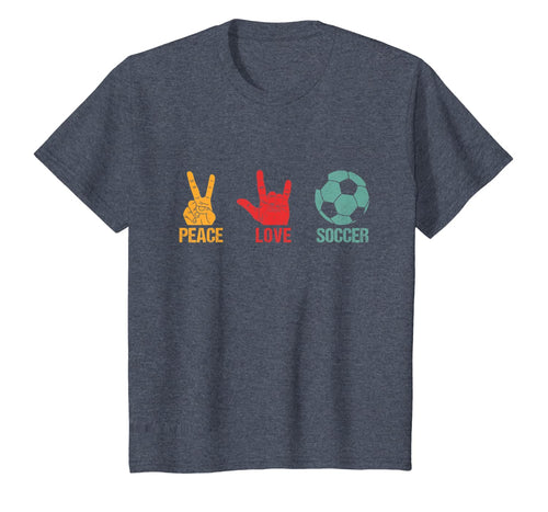 Peace Love Soccer Birthday Soccer Player Gift Soccer Design T-Shirt