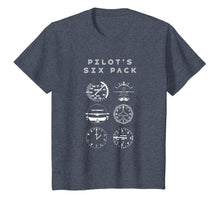 Load image into Gallery viewer, Pilot's Six Pack Funny Flying Gift T-Shirt
