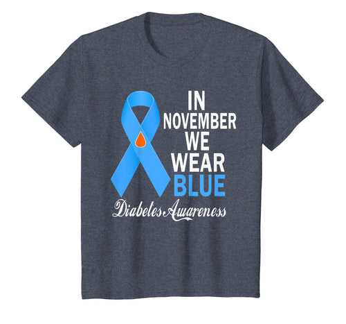 In November We Wear Blue Diabetes Awareness Blue Ribbon T1D T-Shirt