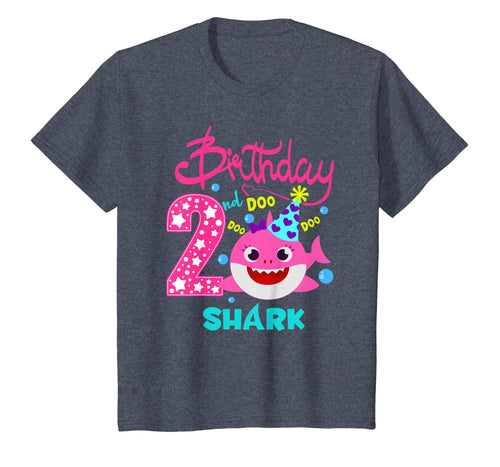 Kids Baby Shark 2 Years Old 2nd Birthday Doo Doo T-Shirt-490299