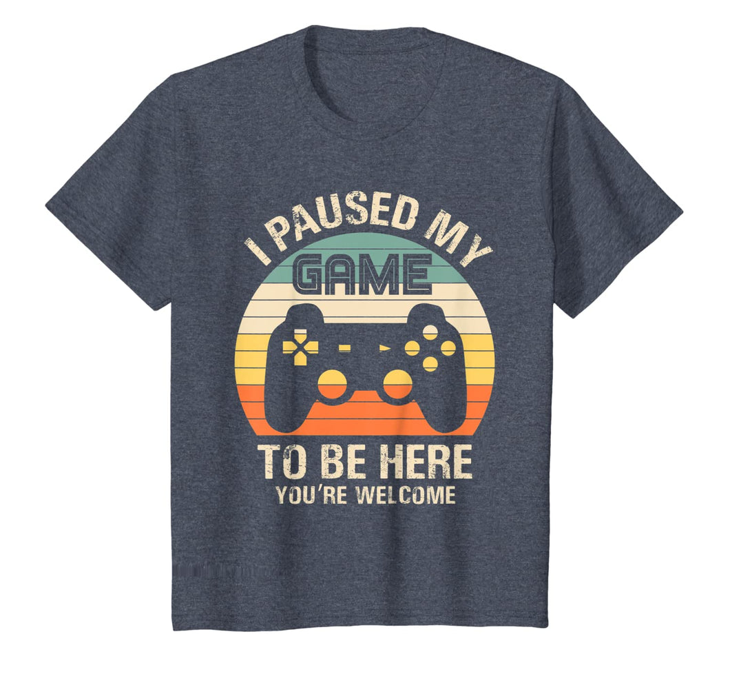 Gamer Video-Game i-Paused-my-Game to-be-Here for-Boys-Men T-Shirt-62028