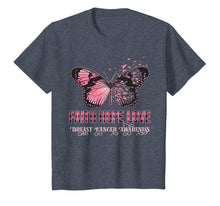 Load image into Gallery viewer, Faith Hope Love Pink Butterfly Breast Cancer Awareness T-Shirt
