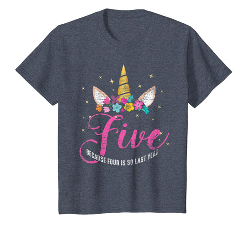 5 Years Old Birthday Girl Gifts Unicorn 5th Birthday T-Shirt-677426