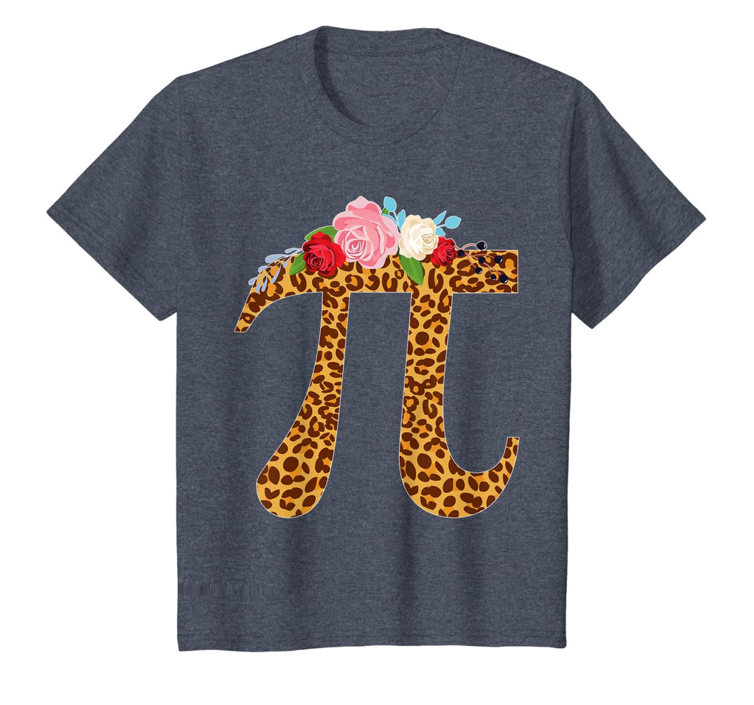 Pi Day Leopard Flower Costume Math Teacher 3.14 Gift T-Shirt-953279