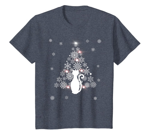 Christmas Tree Cat Kitten for Winter Holidays Cool Design T-Shirt