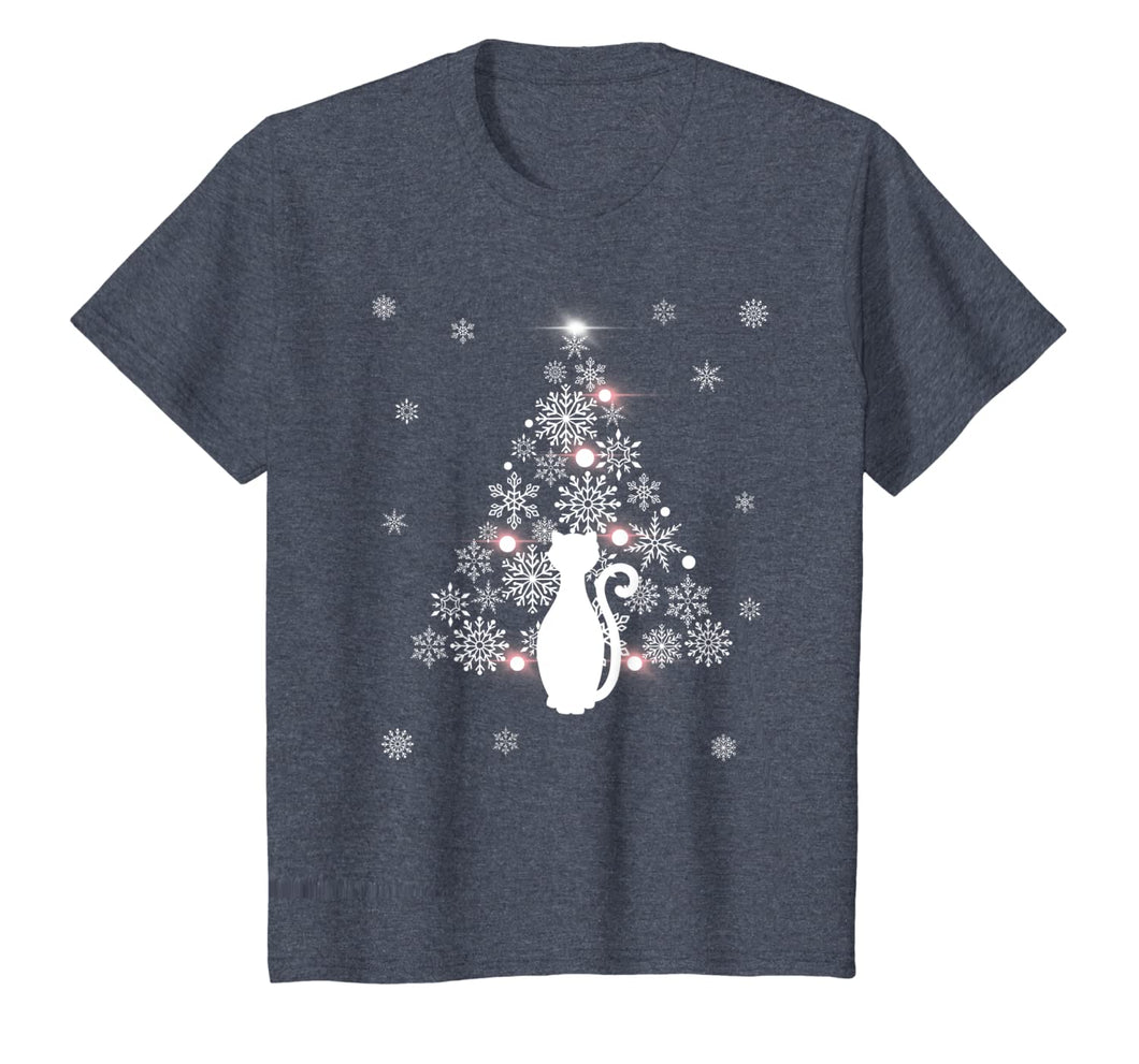 Christmas Tree Cat Kitten for Winter Holidays Cool Design T-Shirt