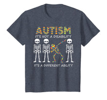 Load image into Gallery viewer, Autism it's a different ability Funny Dabbing skeleton Gift T-Shirt
