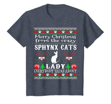 Load image into Gallery viewer, Merry Christmas Sphynx Cats Lady Ugly Sweater T-Shirt
