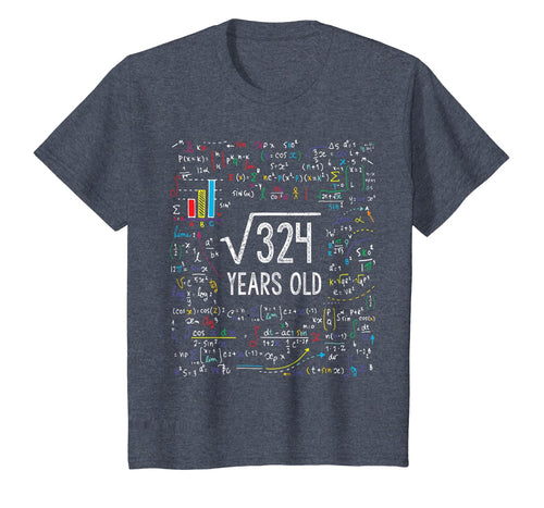 Square Root Of 324 18th Birthday 18 Year Old Gifts Math Bday T-Shirt-197091