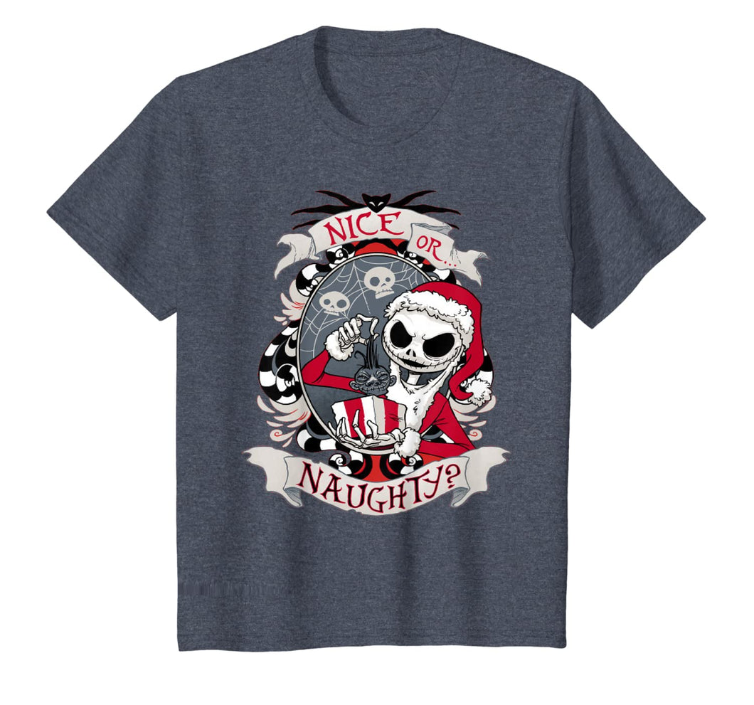 Nice or naughty Nightmare Before xmas scary gift T-Shirt