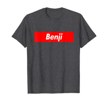 Load image into Gallery viewer, Benji Name Red Box Logo Family Reunion Funny T-Shirt
