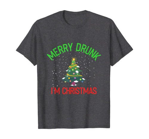 Merry Drunk I'm Christmas With Holiday Tree T-Shirt