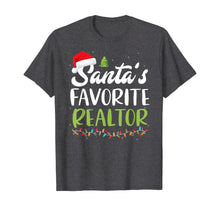 Load image into Gallery viewer, Funny Santa's Favorite Realtor Christmas Santa Hat Light  T-Shirt
