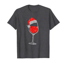 Load image into Gallery viewer, Wine Glasses Santa Hat Christmas Tee Funny Wine Lover Gifts T-Shirt
