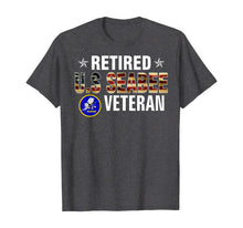 Load image into Gallery viewer, Vintege Retired US Seabee Veteran American Flag Cool Gift T-Shirt

