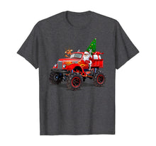 Load image into Gallery viewer, Monster Red Truck With Santa, Christmas Tree, Reindeer T-Shirt
