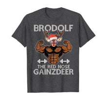 Load image into Gallery viewer, Brodolf The Red Nose Gainzdeer Tee Merry Liftmas Christmas T-Shirt
