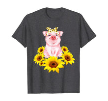 Load image into Gallery viewer, Cute Piggy With Sunflower Tiny Pig With Bandana T-Shirt
