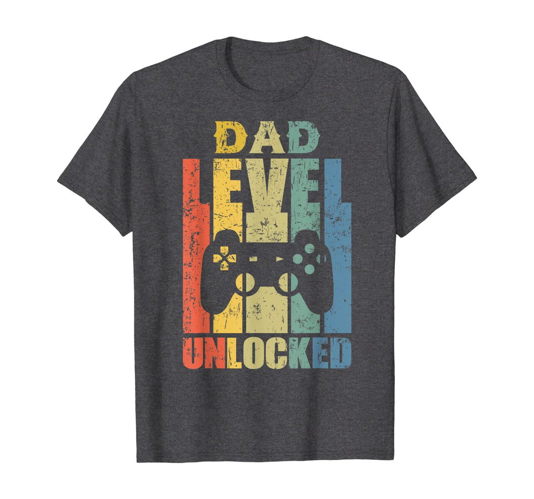 Mens Pregnancy Announcement Dad Level Unlocked Soon To Be Father T-Shirt
