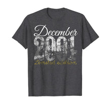 Load image into Gallery viewer, December 2001 Tee 18 Year Old Shirt 2001 18th Birthday Gift T-Shirt
