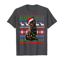 Load image into Gallery viewer, Santa Black Cat Christmas Light Ugly Christmas Sweater T-Shirt
