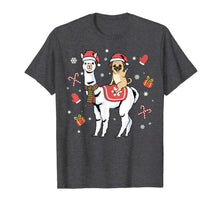 Load image into Gallery viewer, Christmas Pug Tshirt Llama Dog Merry Christmas Alpaca T-Shirt
