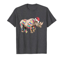 Load image into Gallery viewer, Santa Rhino Christmas Lights Rhino Lover Christmas Gift T-Shirt

