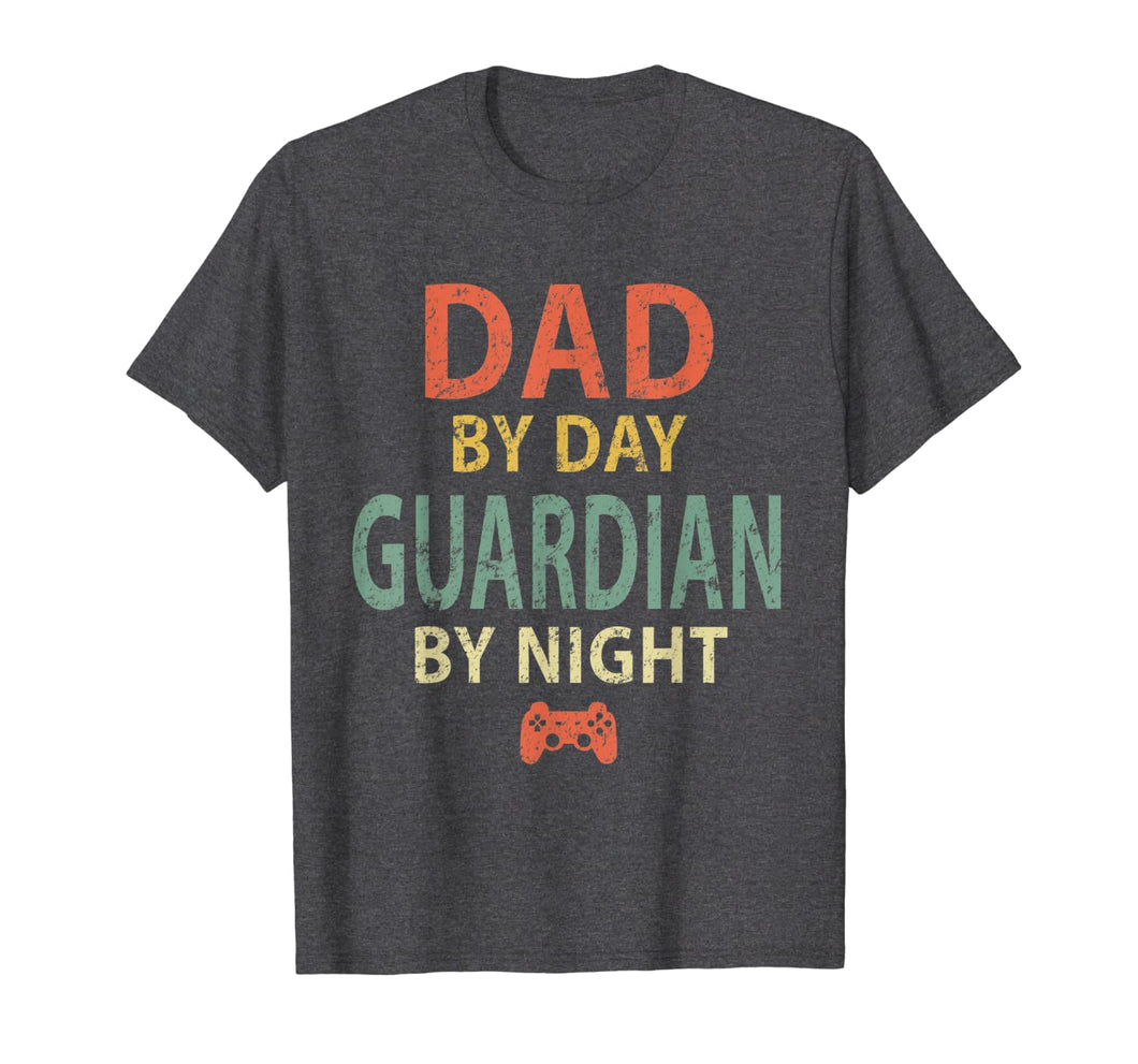 Mens Gamer Dad Shirt. Dad by Day Guardian By Night Gaming T-Shirt-88506