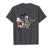 Load image into Gallery viewer, Skeleton Riding Shark Funny Halloween Boys Girls Kids T-Shirt
