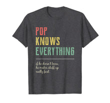 Load image into Gallery viewer, Funny Pop Shirt for Grandpa, Pop Knows Everything T-Shirt
