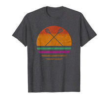 Load image into Gallery viewer, Vintage Retro Lacrosse Player Silhouette Sun Gift T-Shirt
