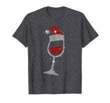 Load image into Gallery viewer, Wine Glasses Santa Hat Christmas Funny Wine Lover Gift T-Shirt
