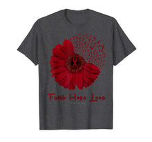 Load image into Gallery viewer, Faith Hope Love World Aids Day Awareness Flower Red Ribbon T-Shirt
