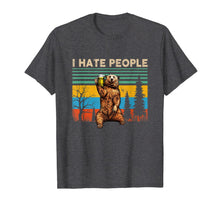 Load image into Gallery viewer, I Hate People - Bear Drinking Beer Tshirt Funny Gifts T-Shirt
