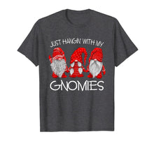 Load image into Gallery viewer, Three Gnomes In Red - Just Hangin&#39; with my Gnomies Christmas T-Shirt
