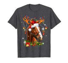Load image into Gallery viewer, Horse Christmas Reindeer Lights Funny Horse Xmas Gift T-Shirt
