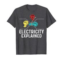 Load image into Gallery viewer, Ohm Volt Amp Electricity Explained Funny Electrician Nerd T-Shirt-421329
