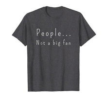 Load image into Gallery viewer, Funny People Not A Big Fan Introvert Sarcasm T Shirt
