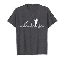 Load image into Gallery viewer, Fishing Lover Shirt Camping Hunting Fisherman Heartbeat
