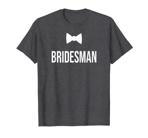 Mens Bowtie Image Silhouette Bridesman T-Shirt for Men