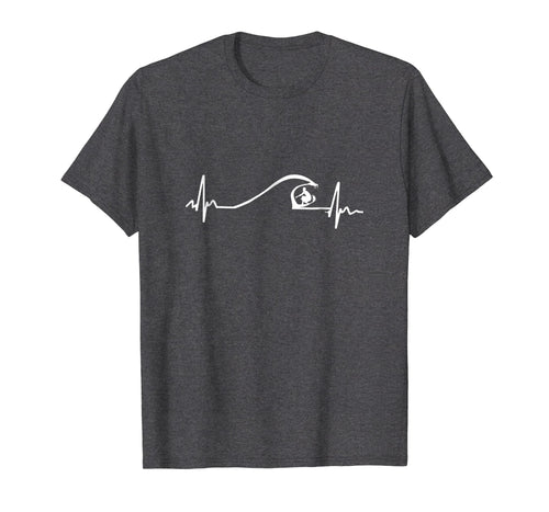 Surfer Surfing Wave Heartbeat T shirt Gifts