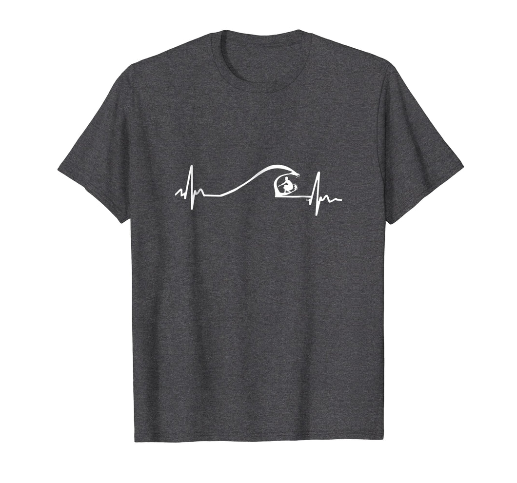 Surfer Surfing Wave Heartbeat T shirt Gifts