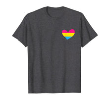 Load image into Gallery viewer, Pansexual Shirt Pan Pride Flag Heart Tshirt Fashion
