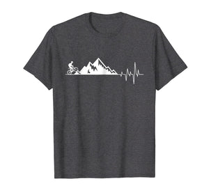 funny t-shirt for Mountain Bike Heartbeat for MTB Bikers