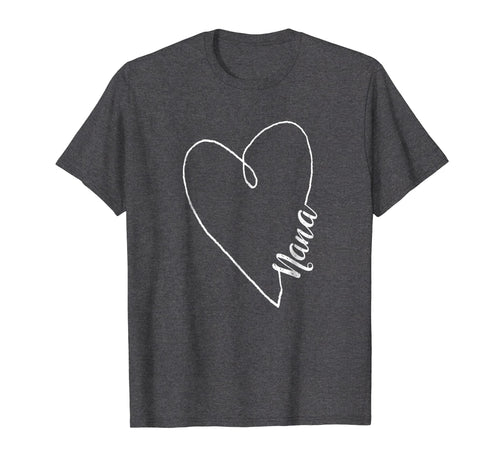 Nana Heart Shirt Light Mother Day Gift